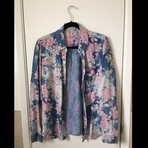 GUESS jeans floral denim shirt.
